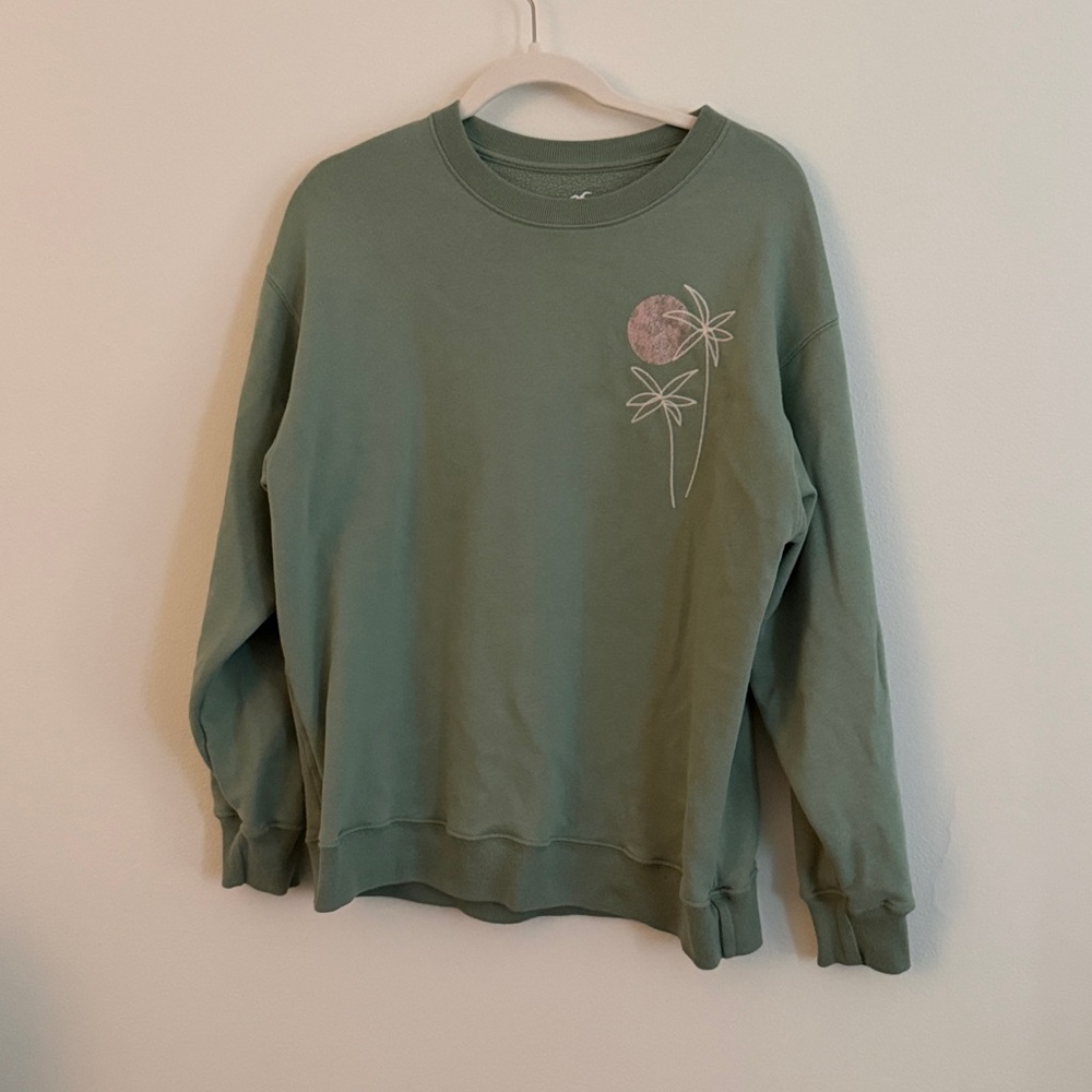 Hollister Olive Green Fleece Pullover